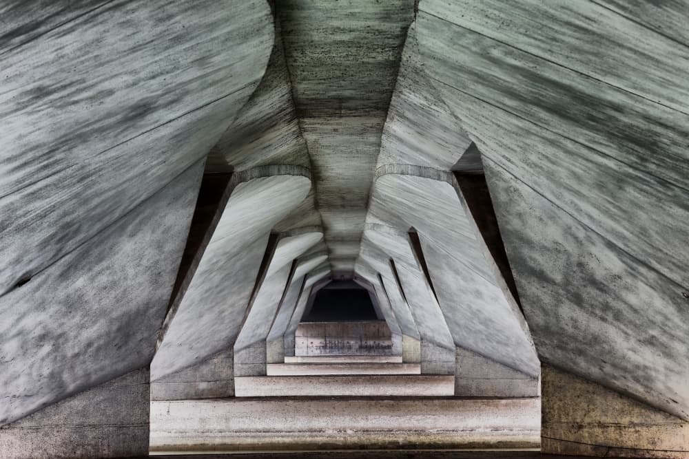 Architectural Concrete Tunnel by Martin Fleckenstein — canvas wall art