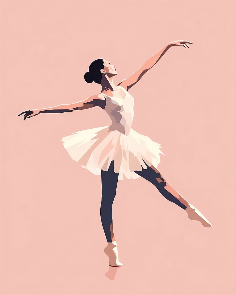 Elegant Ballerina Pose by Emiliano Deificus — canvas wall art
