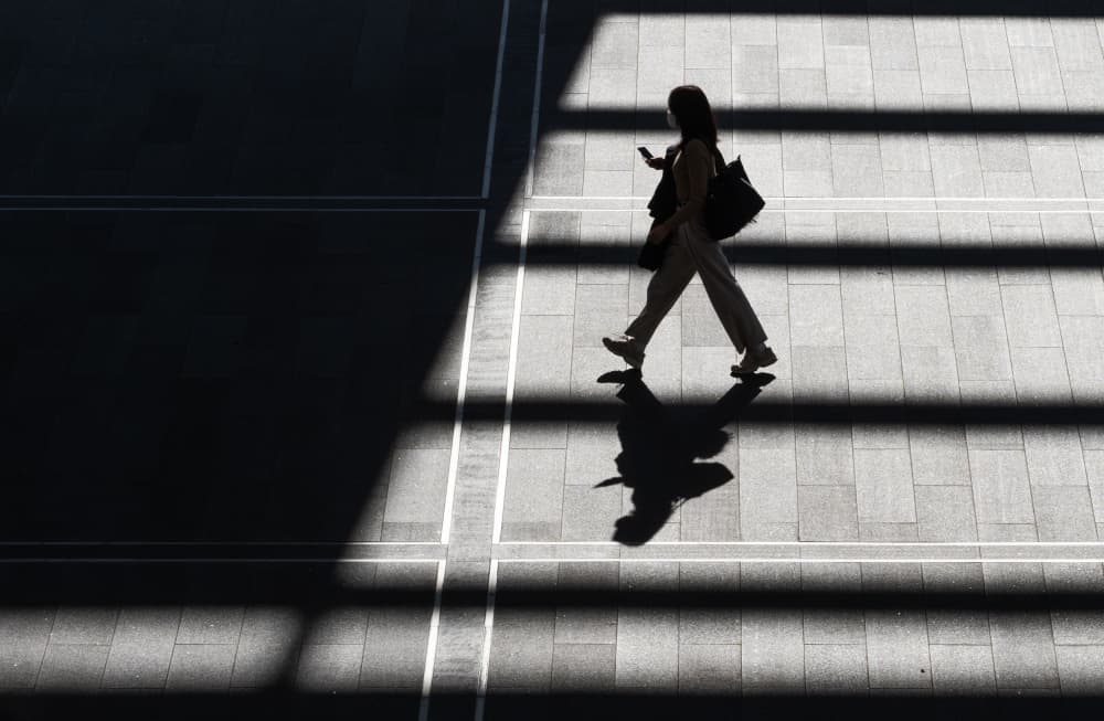 Woman in Light and Shadow by HAN dong hee — canvas wall art