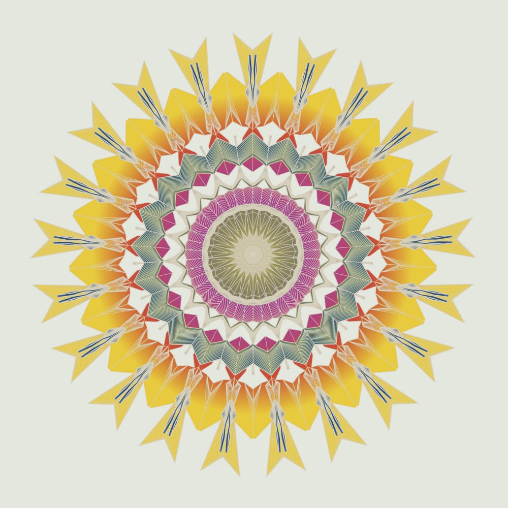 Vibrant Mandala Bloom by Angelo Cerantola — canvas wall art