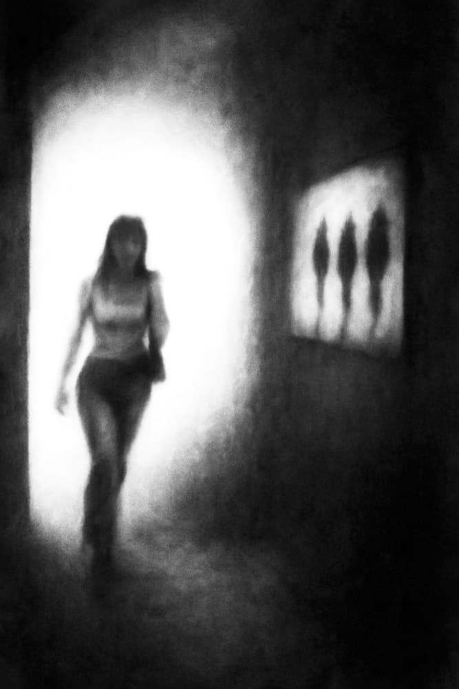 Woman in Light and Shadow by Parole Kim — canvas wall art