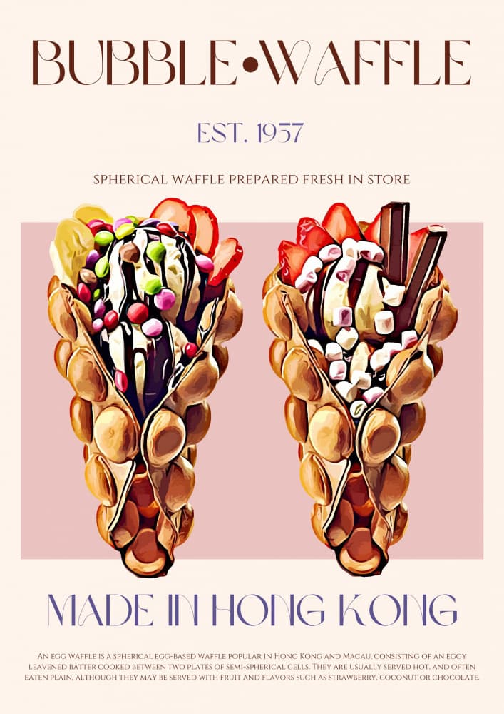 Bubble Waffle Delights by Nazma Khokhar — canvas wall art
