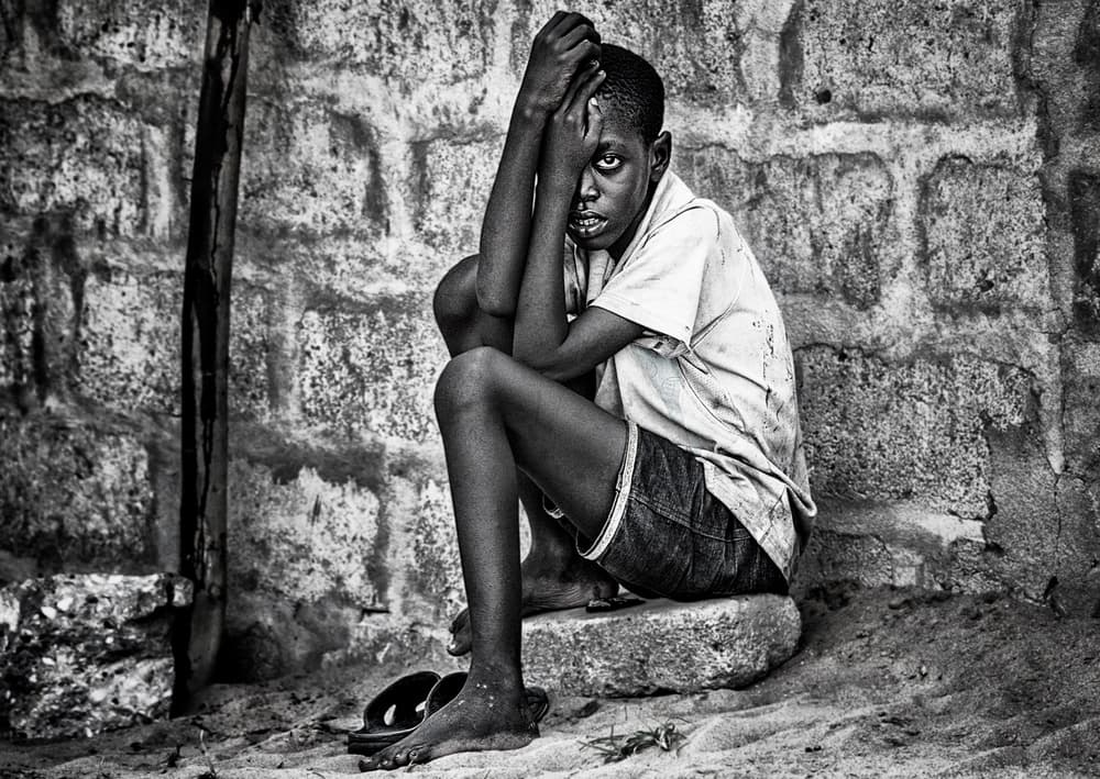 Intense Boy Gaze by Joxe Inazio Kuesta Garmendia — canvas wall art