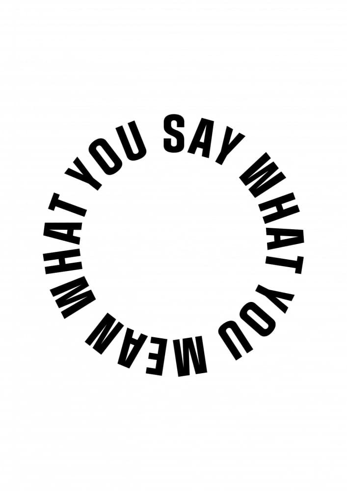 Say What You Mean by Frankie Kerr-Dineen — canvas wall art