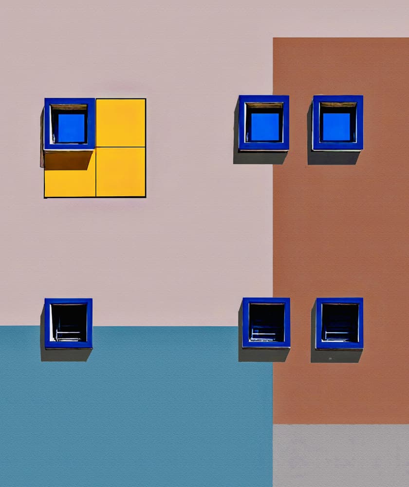 Geometric Window Blocks by Arnon Orbach — canvas wall art