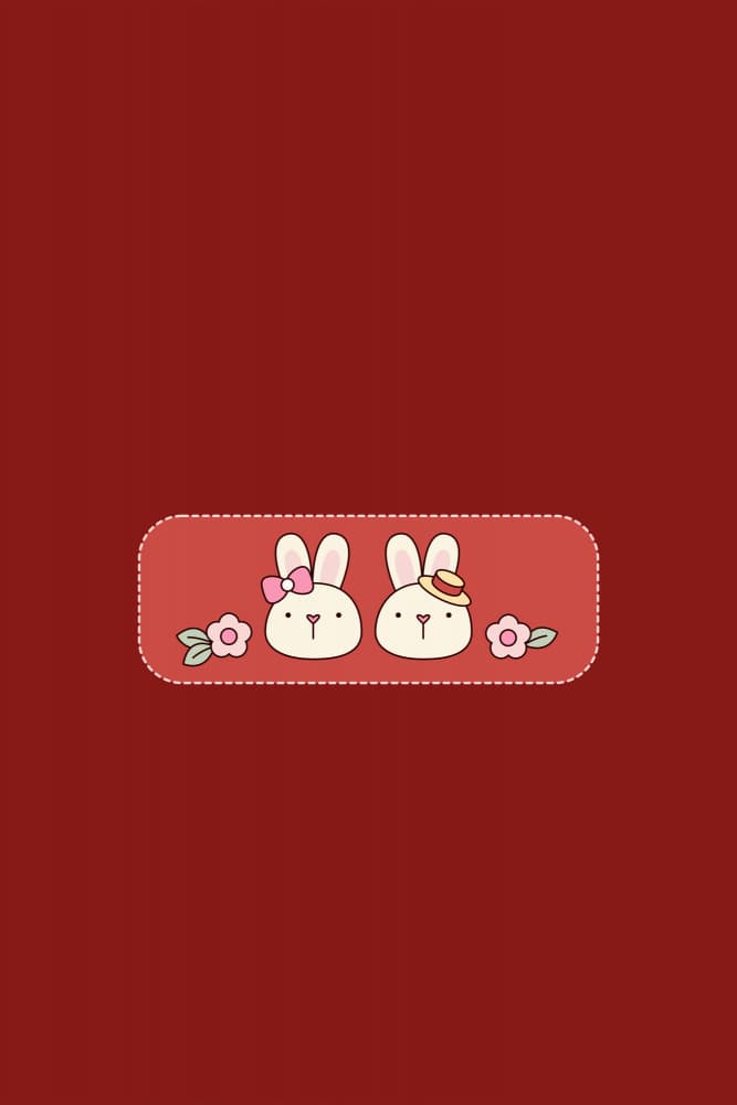 Cute Bunny Couple by Xuan Thai — canvas wall art