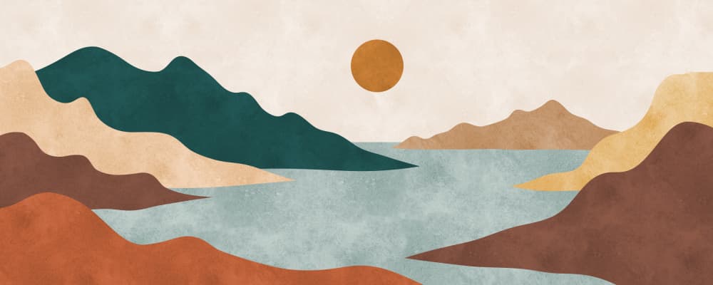 Abstract Mountain Horizon by Vitor Costa — canvas wall art