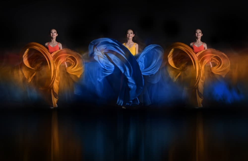 Dancing Flowing Fabric by Rawisyah Aditya — canvas wall art