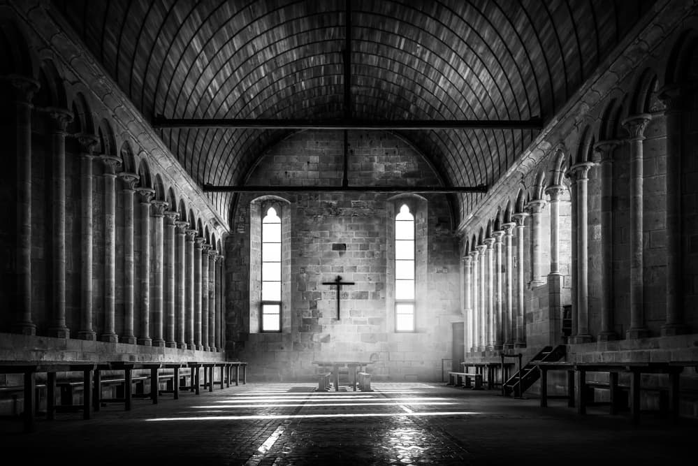 Dramatic Monastery Light by Marcus Hennen — canvas wall art