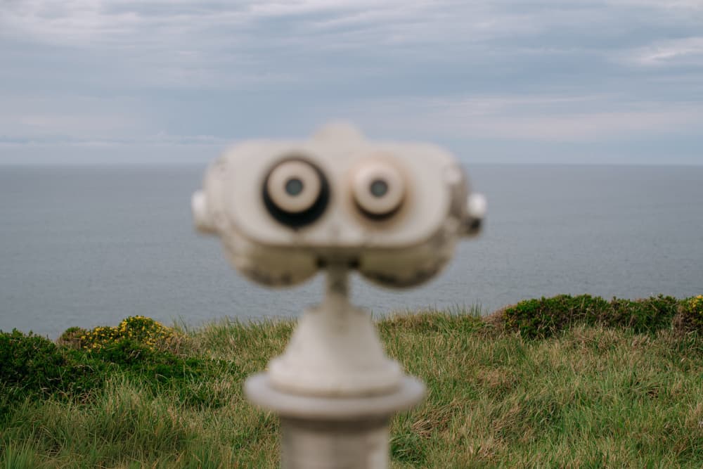 Ocean Overlook Viewer by Claudia Casal — canvas wall art