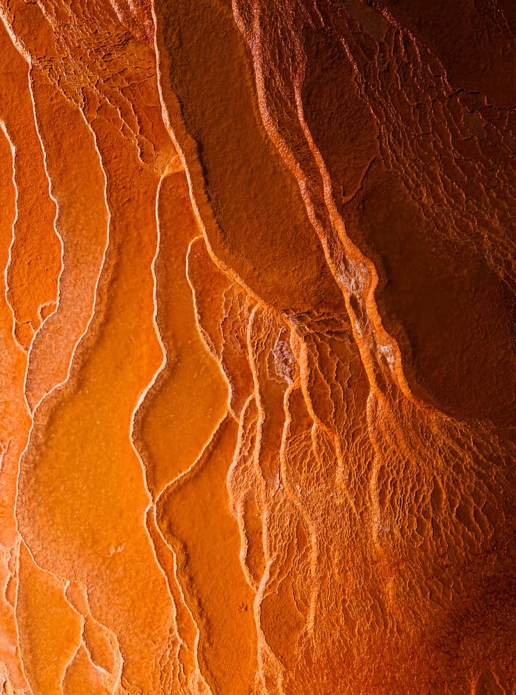 Orange Thermal Terraces by Majid Behzad — canvas wall art