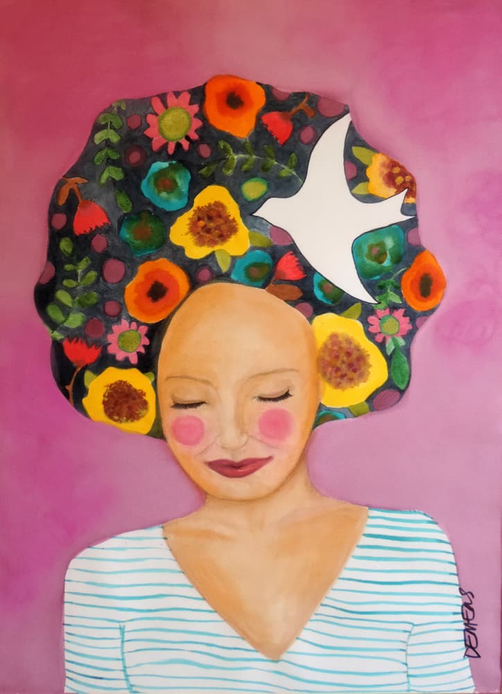 Blooming Inner Peace by Sylvie Demers — canvas wall art
