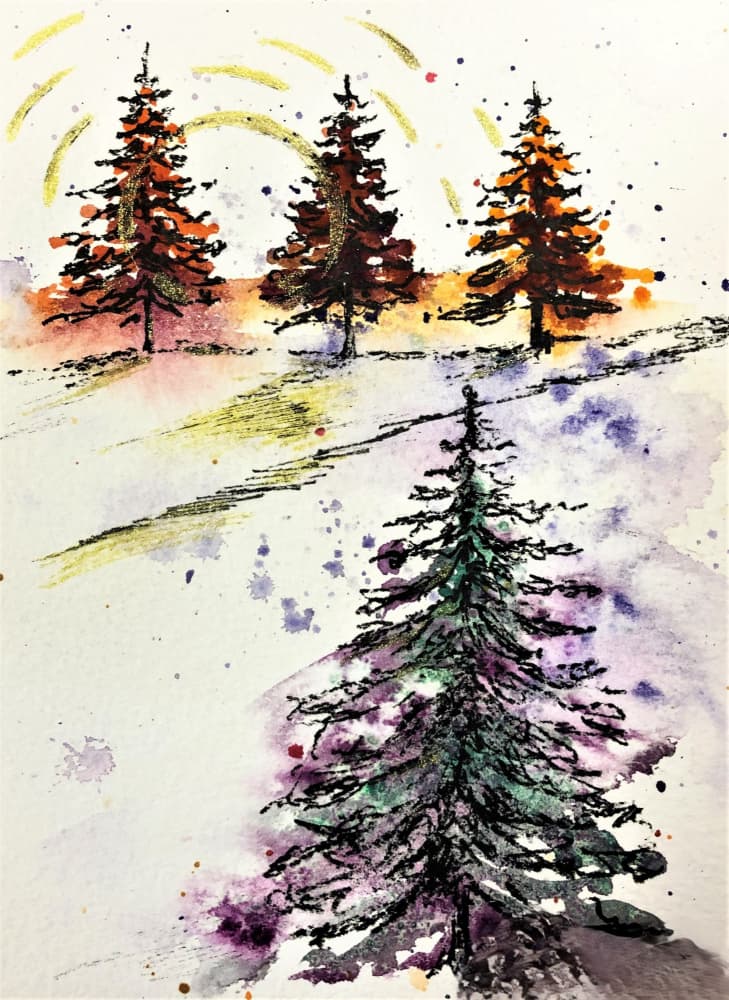 Winter Forest Glow by Anda Bieza — canvas wall art