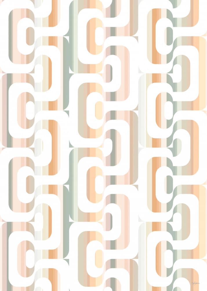 Retro Pastel Shapes by Sue Skellern — canvas wall art
