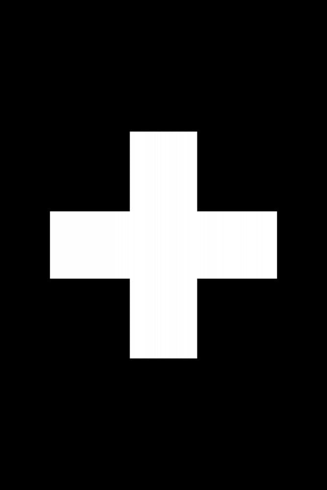 Bold White Cross by Brett Wilson — canvas wall art