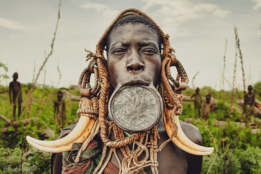 Ethiopian Mursi Woman by Svetlin Yosifov — canvas wall art