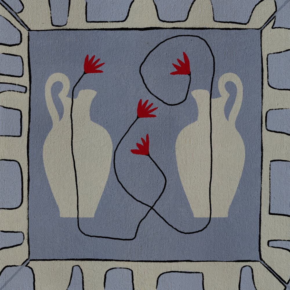 Out of Vase Blooms 11 by Shatha Al Dafai — canvas wall art