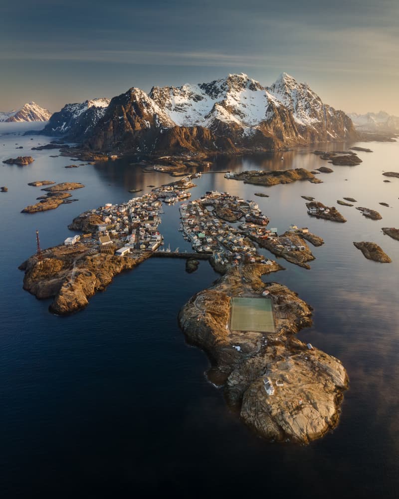 Arctic Island Village by Dan Mirica — canvas wall art