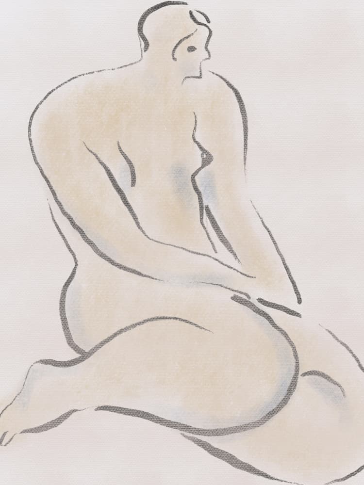 Relaxed Nude Figure by Little Dean — canvas wall art