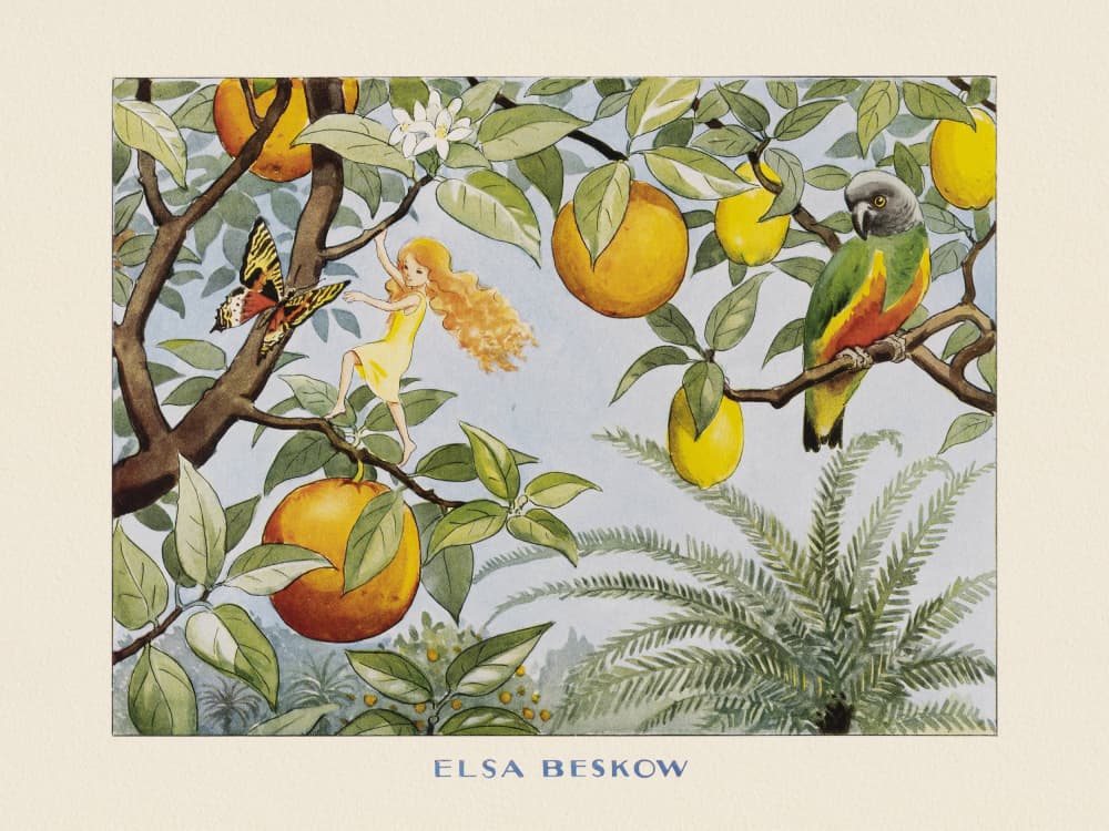 Solägget Sollandet by Elsa Beskow — canvas wall art