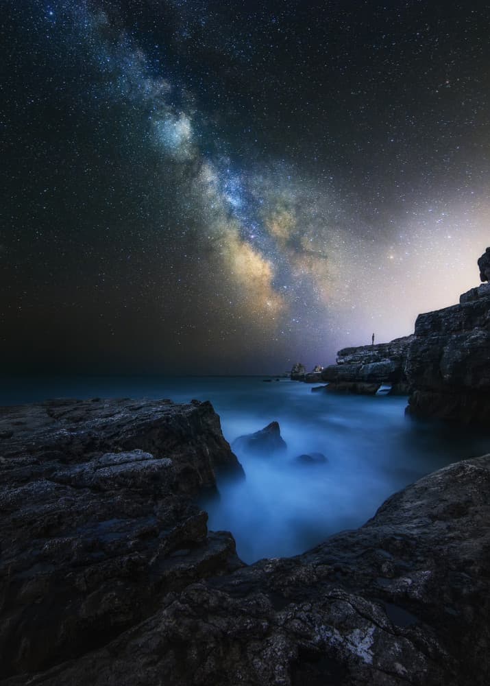 Milky Way Coastal Night by Albena Markova — canvas wall art
