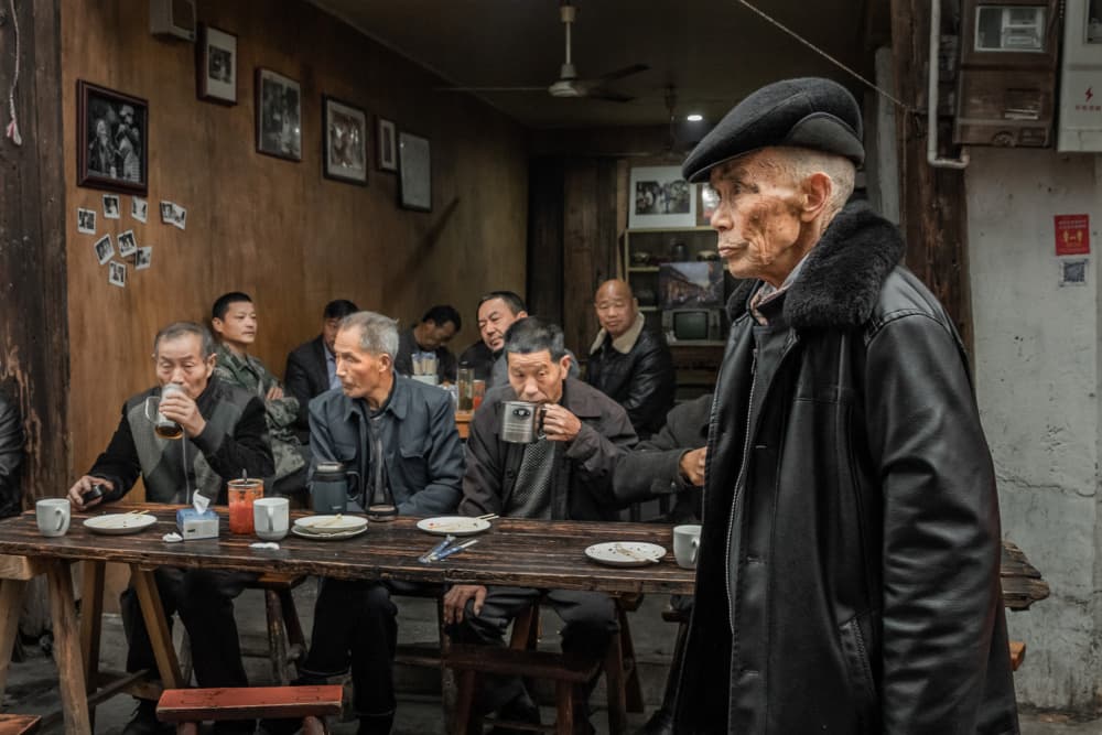 Teahouse Gathering by Li Ying — canvas wall art