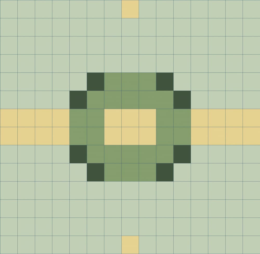 Geometric Pixel Ring by Nilesh Kulkarni — canvas wall art