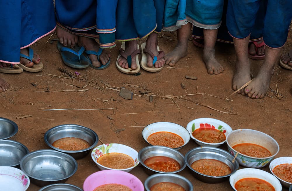 Bare Feet and Food Bowls by Joxe Inazio Kuesta Garmendia — canvas wall art