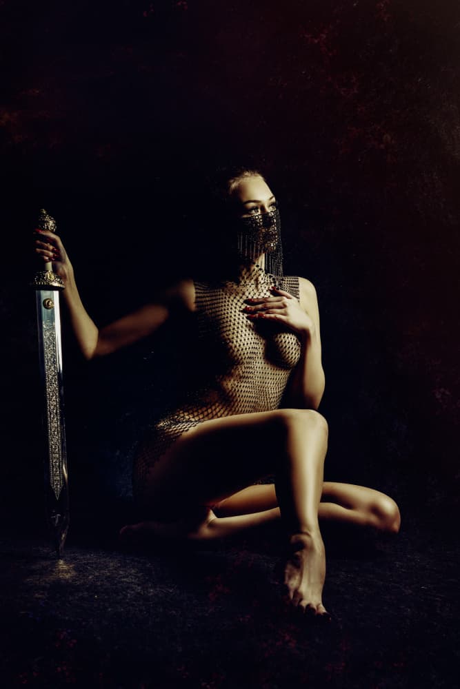 Veiled Warrior Woman by Ruslan Bolgov — canvas wall art