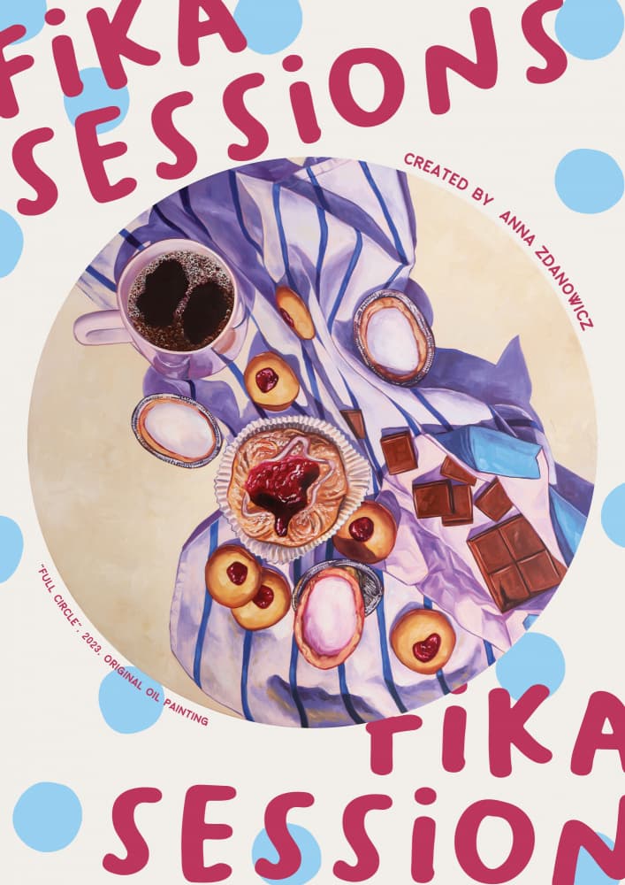 Delicious Fika Spread by Anna Zdanowicz — canvas wall art