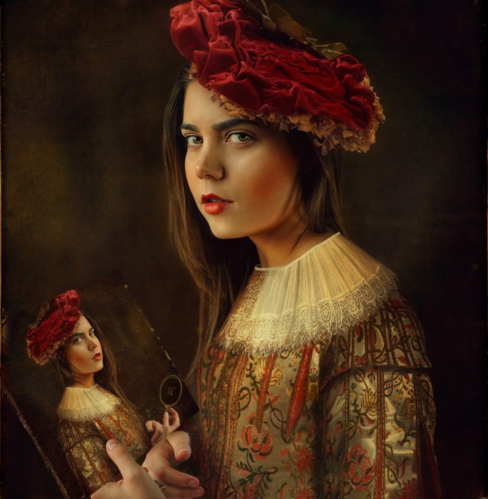 Red Hat Reflection by Svetlana Melik-Nubarova — canvas wall art