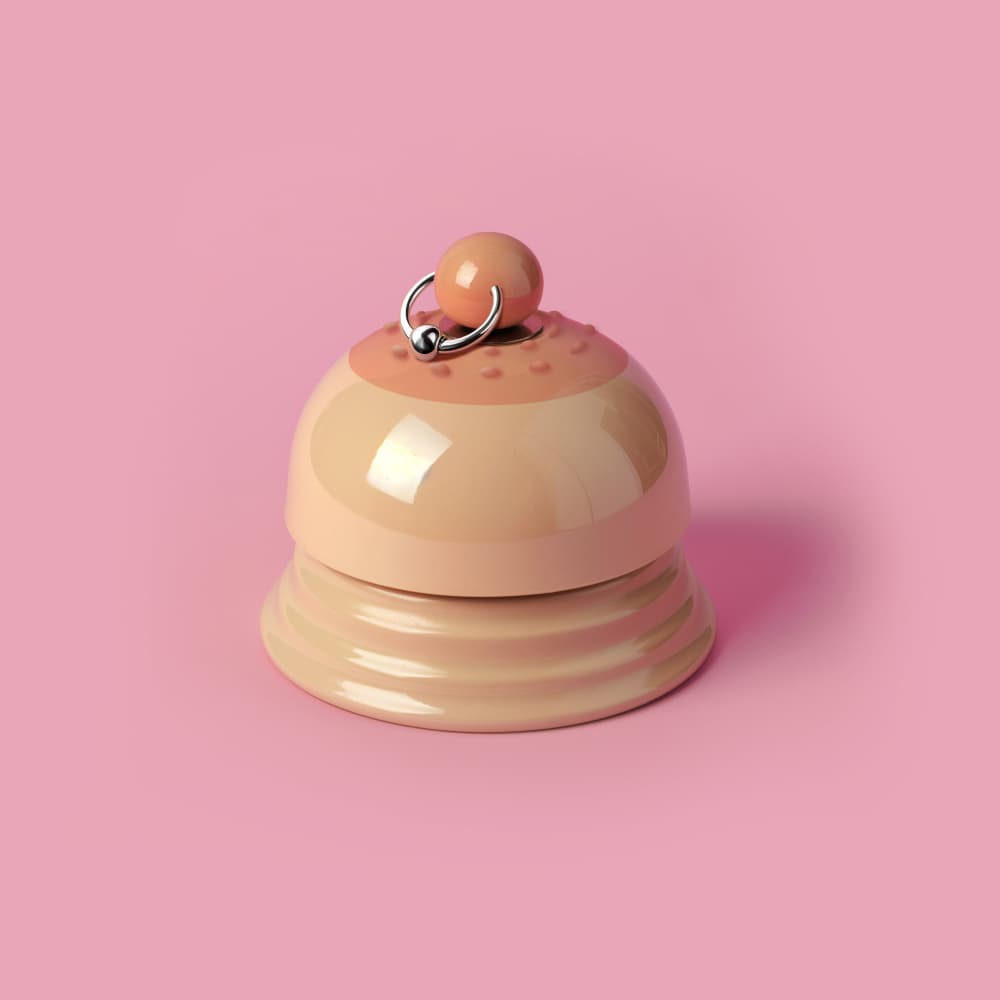 Playful Nipple Bell by Artem Pozdniakov — canvas wall art
