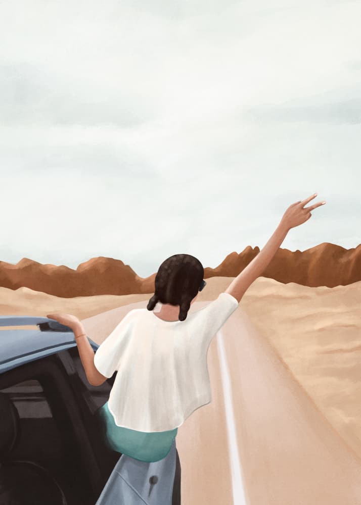 Free Spirit Open Road by Flow Line — canvas wall art