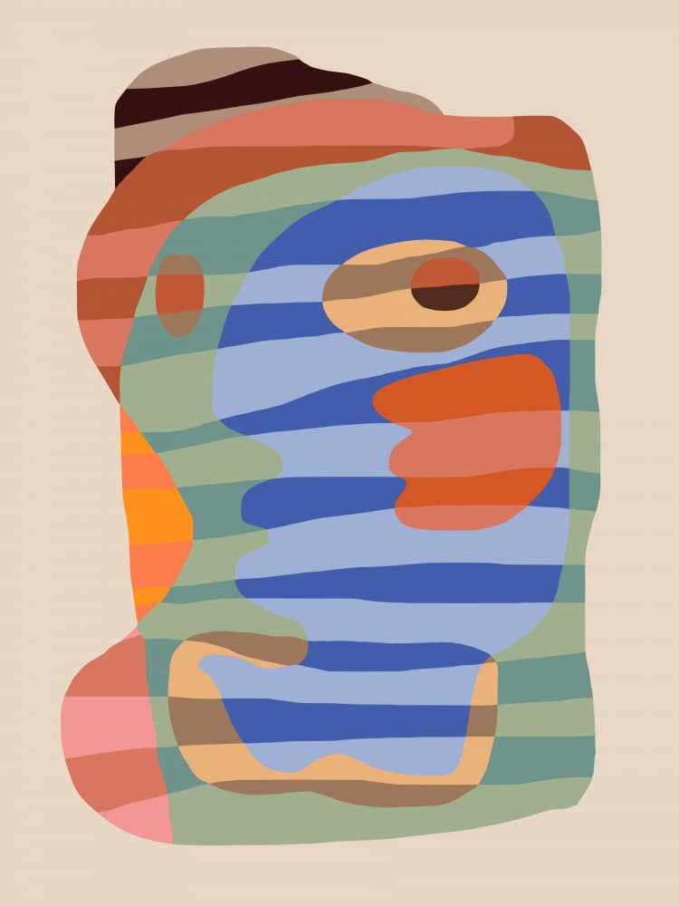 Vibrant Organic Forms by Little Dean — canvas wall art
