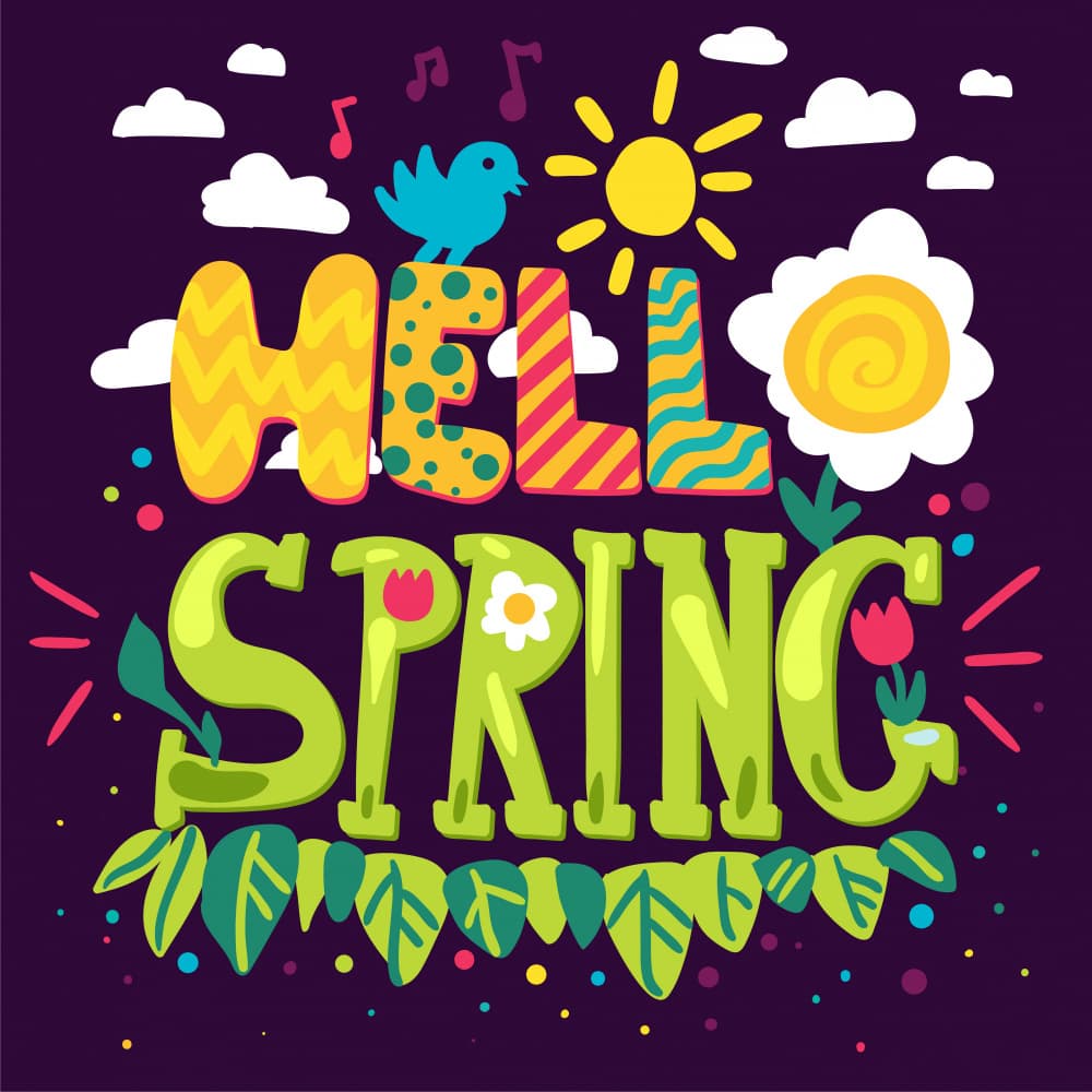Hello Spring Celebration by Marika Barsrsind β canvas wall art