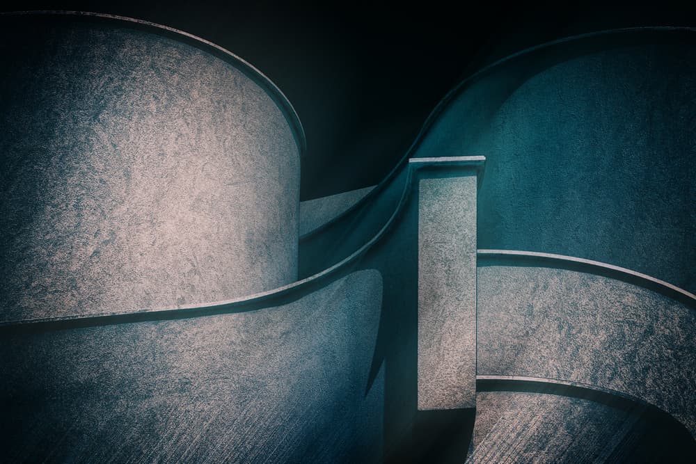 Abstract Architectural Curves by Hans-Wolfgang Hawerkamp — canvas wall art