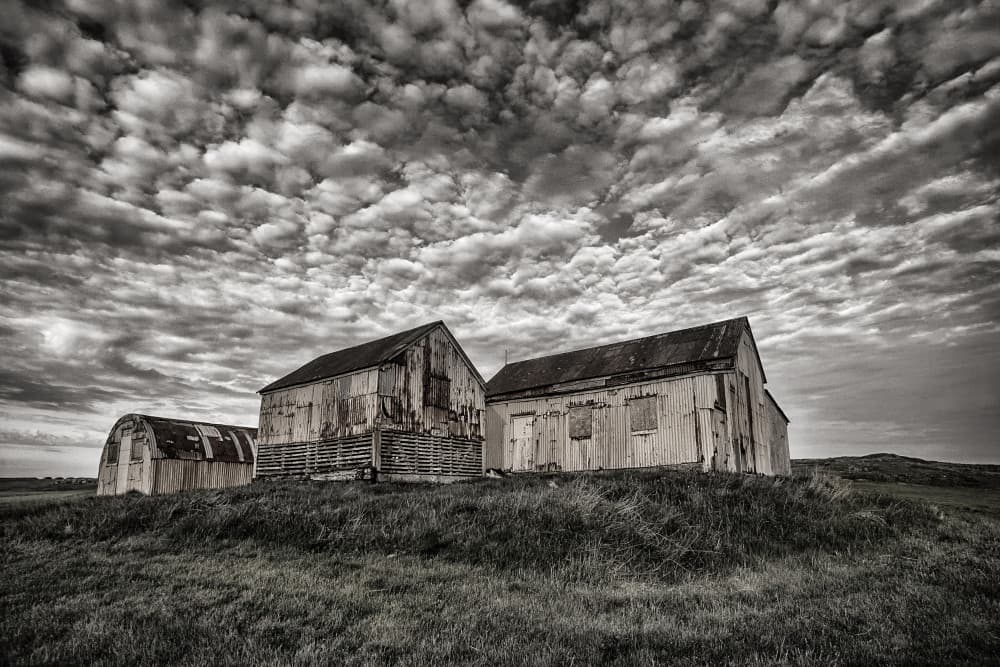 Rustic Barns Dramatic Sky by Þorsteinn H. Ingibergsson — canvas wall art