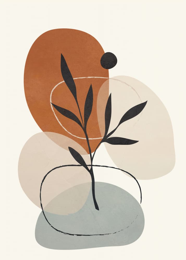 Earthy Botanical Abstract by Flow Line — canvas wall art