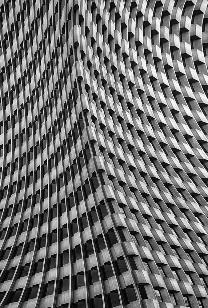 Wavy Geometric Architecture by Roxana Labagnara — canvas wall art
