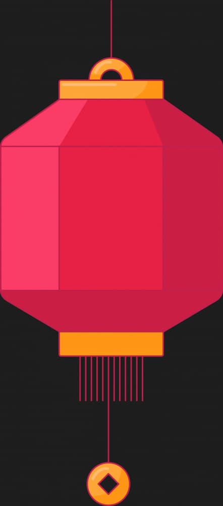 Festive Red Lantern by Marika Barsrsind β canvas wall art