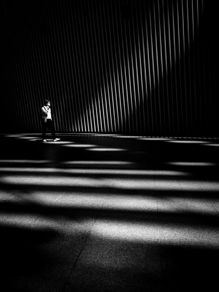 Solitary Figure In Light by Kenichiro Tsukada — canvas wall art