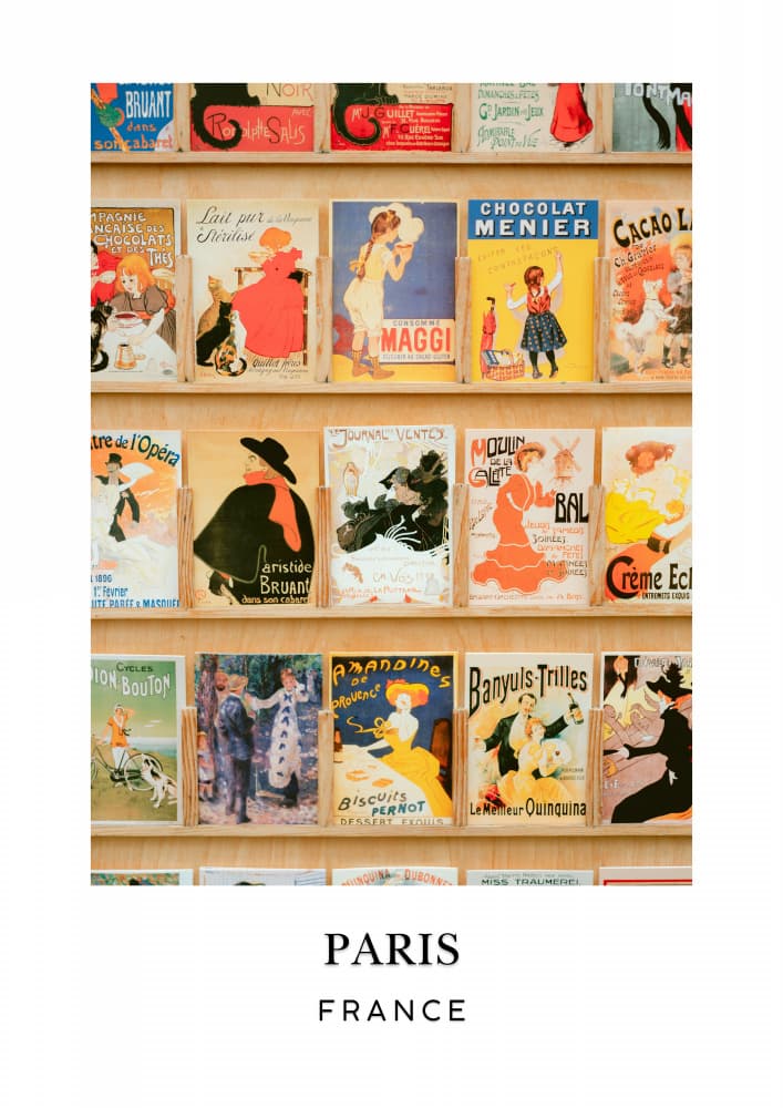 Paris France Affiches Travel poster by Raisa Zwart — canvas wall art