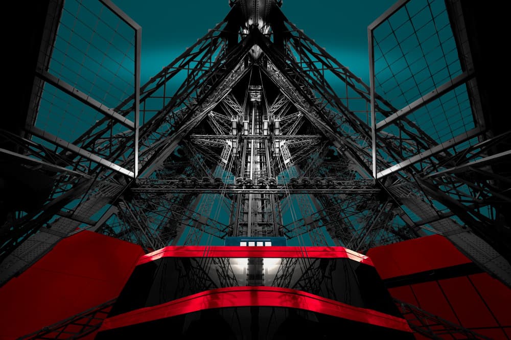 Eiffel Tower Modern View by Marc Huybrighs — canvas wall art