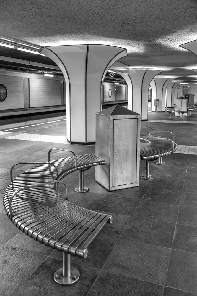 Modern Metro Station Interior by Theo Luycx — canvas wall art
