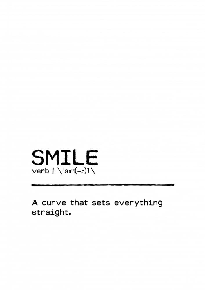 Smile Definition Quote by Orara Studio — canvas wall art