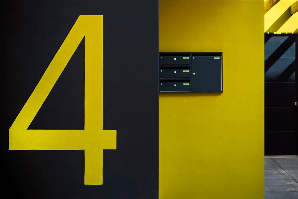 Bold Yellow Number Four by Linda Wride — canvas wall art