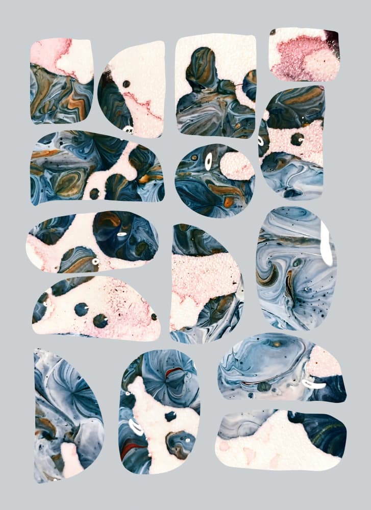 Flowing Abstract Shapes by Uma Gokhale — canvas wall art