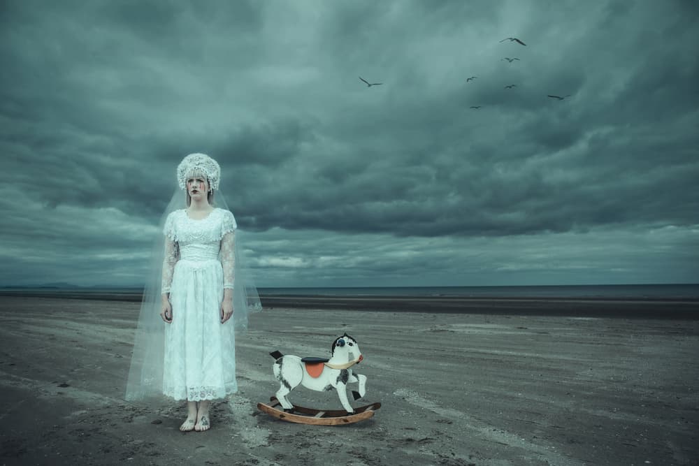 Ethereal Bride Beach by Magdalena Russocka — canvas wall art