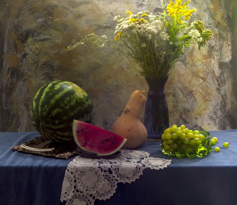 Rustic Harvest Still Life by UstinaGreen — canvas wall art
