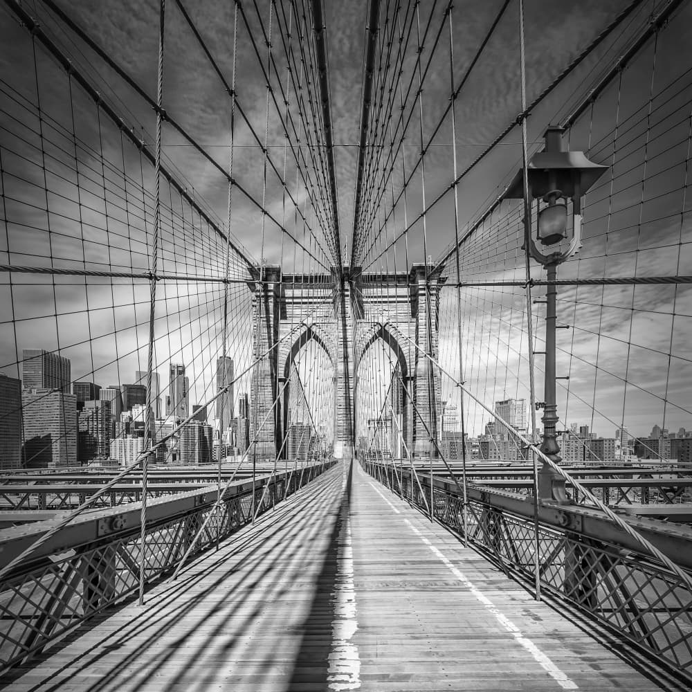 Brooklyn Bridge Path by Melanie Viola — canvas wall art
